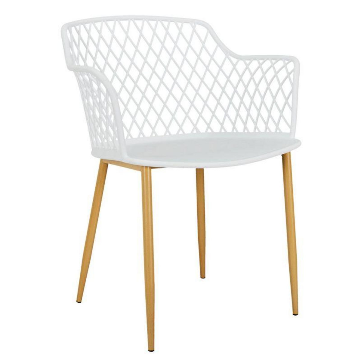 Paris Prix Lot de 4 Fauteuils Design  Malaga  80cm Blanc