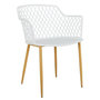 Voir la diapositive 2 : Paris Prix Lot de 4 Fauteuils Design  Malaga  80cm Blanc