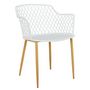 Voir la diapositive 2 : Paris Prix Lot de 4 Fauteuils Design  Malaga  80cm Blanc