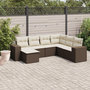 Voir la diapositive 1 : VIDAXL Salon de jardin avec coussins 7 pcs marron resine tressee