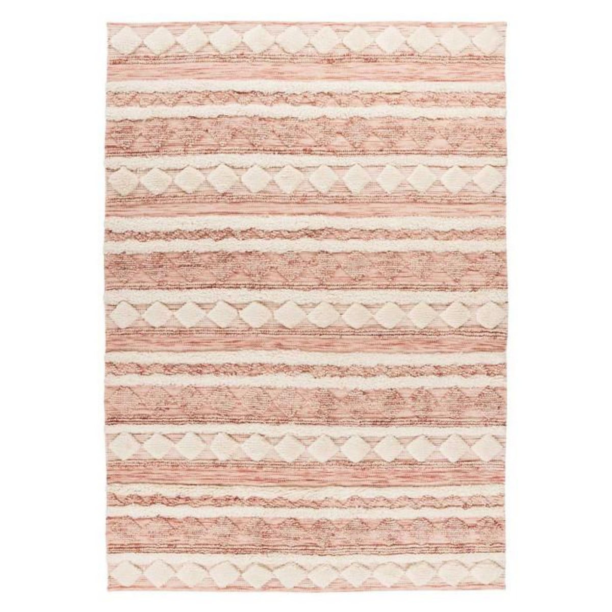 Paris Prix Tapis Bohème Fait à la Main  Bohist II  Rose & Crème