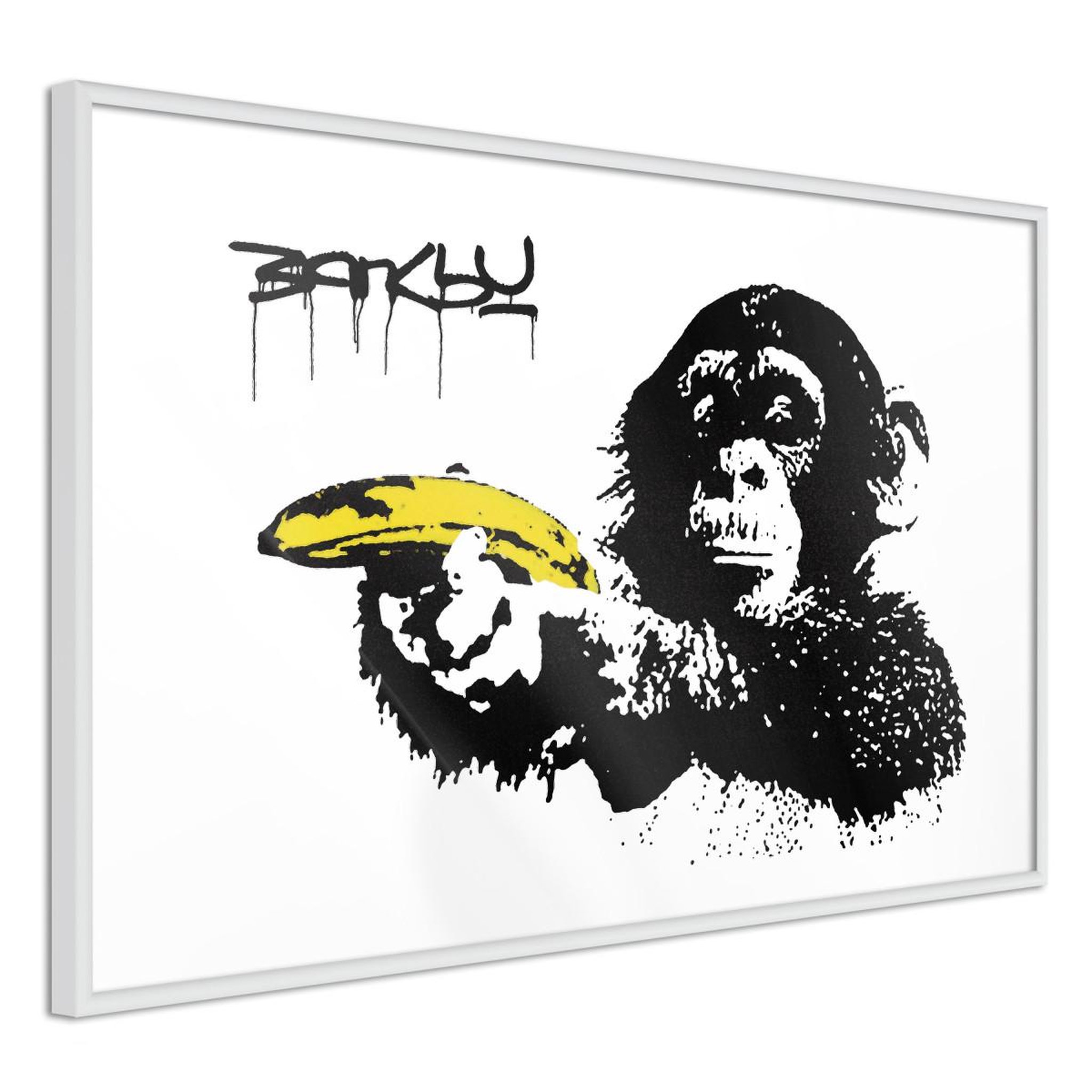 Paris Prix Affiche Murale Encadrée  Banksy Banana Gun II