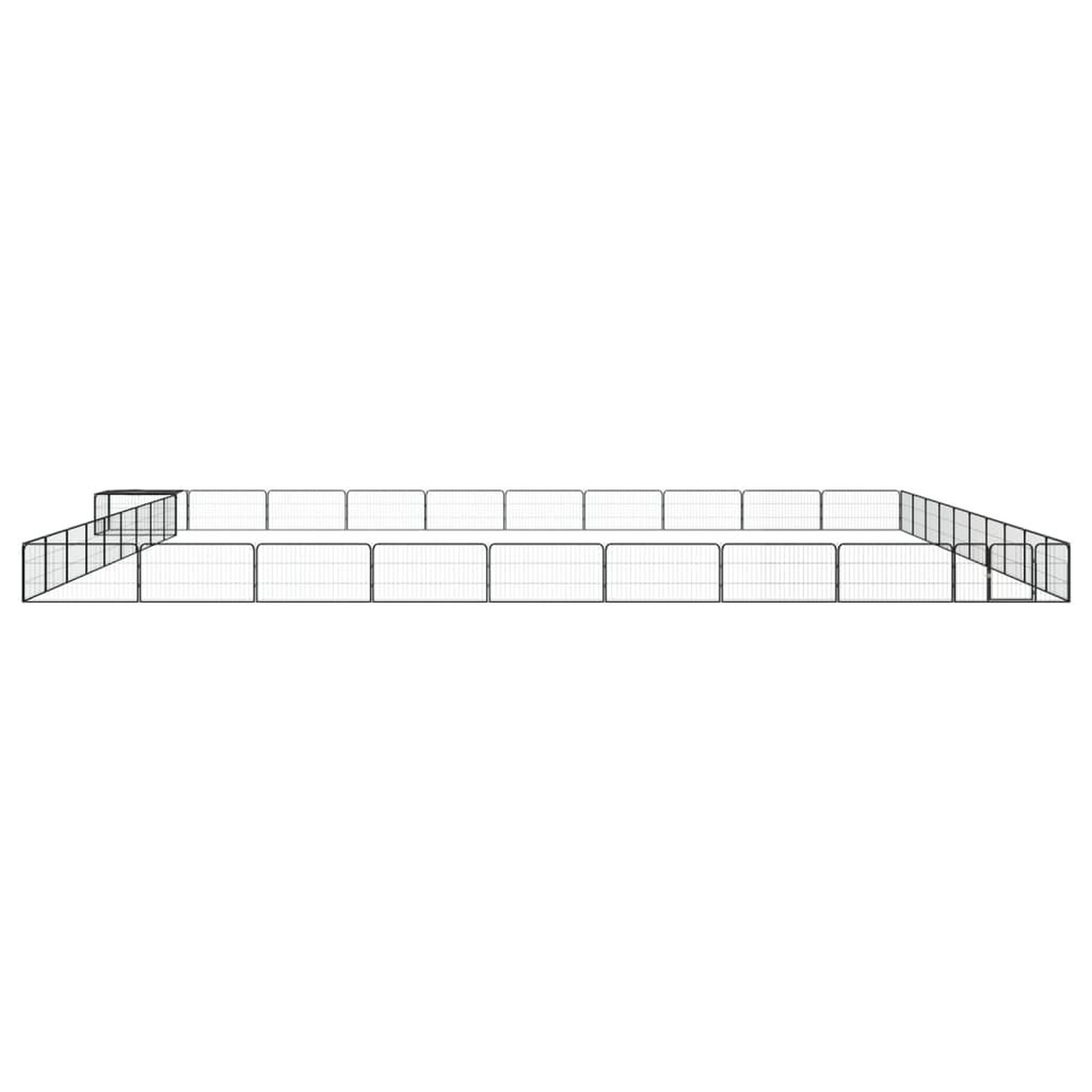 Voir la diapositive 2 : VIDAXL Parc pour chien 40panneaux Noir 100x50cm Acier enduit de poudre