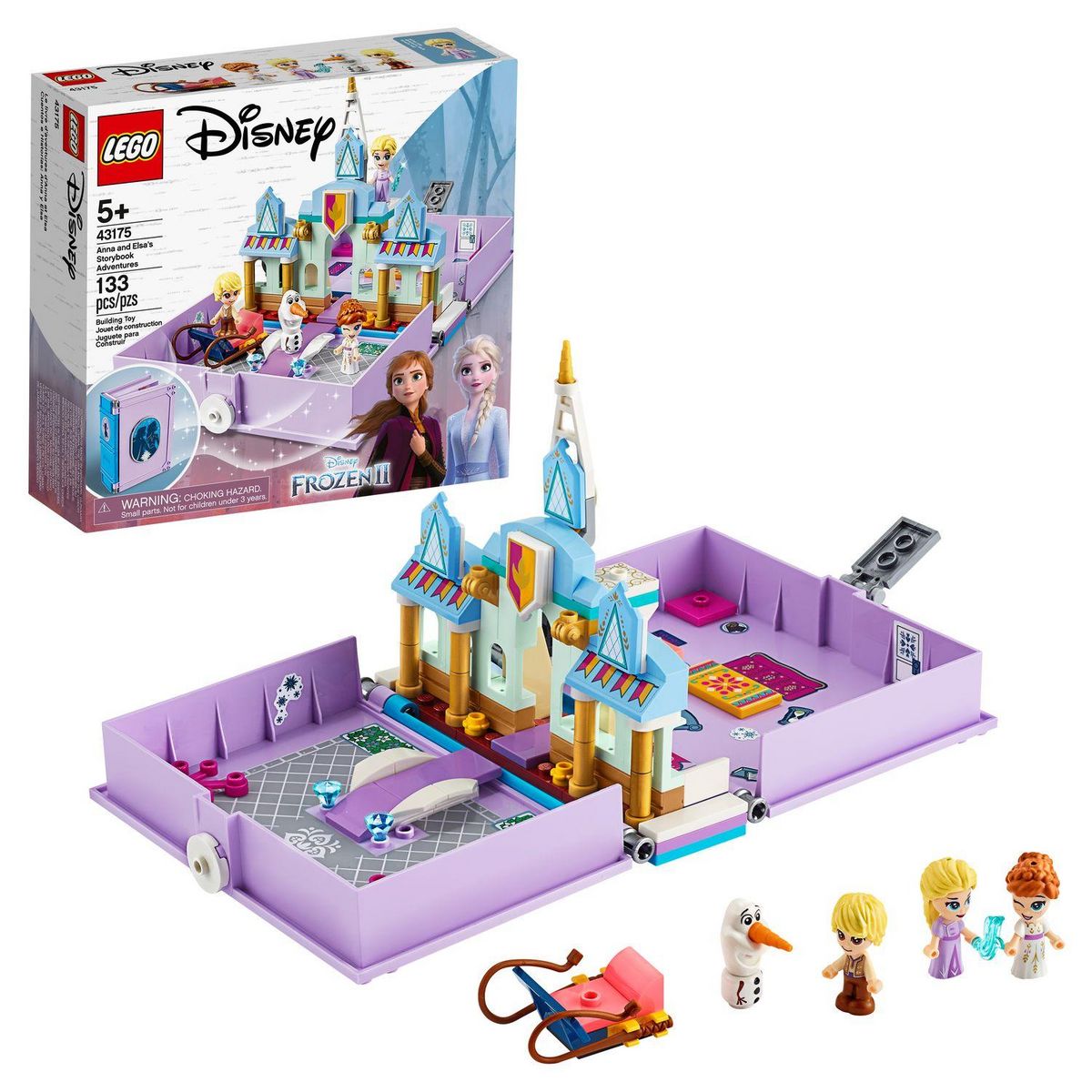 LEGO Disney Princesses 43175-Les Aventures d'Anna et Elsa dans un Livre de Contes