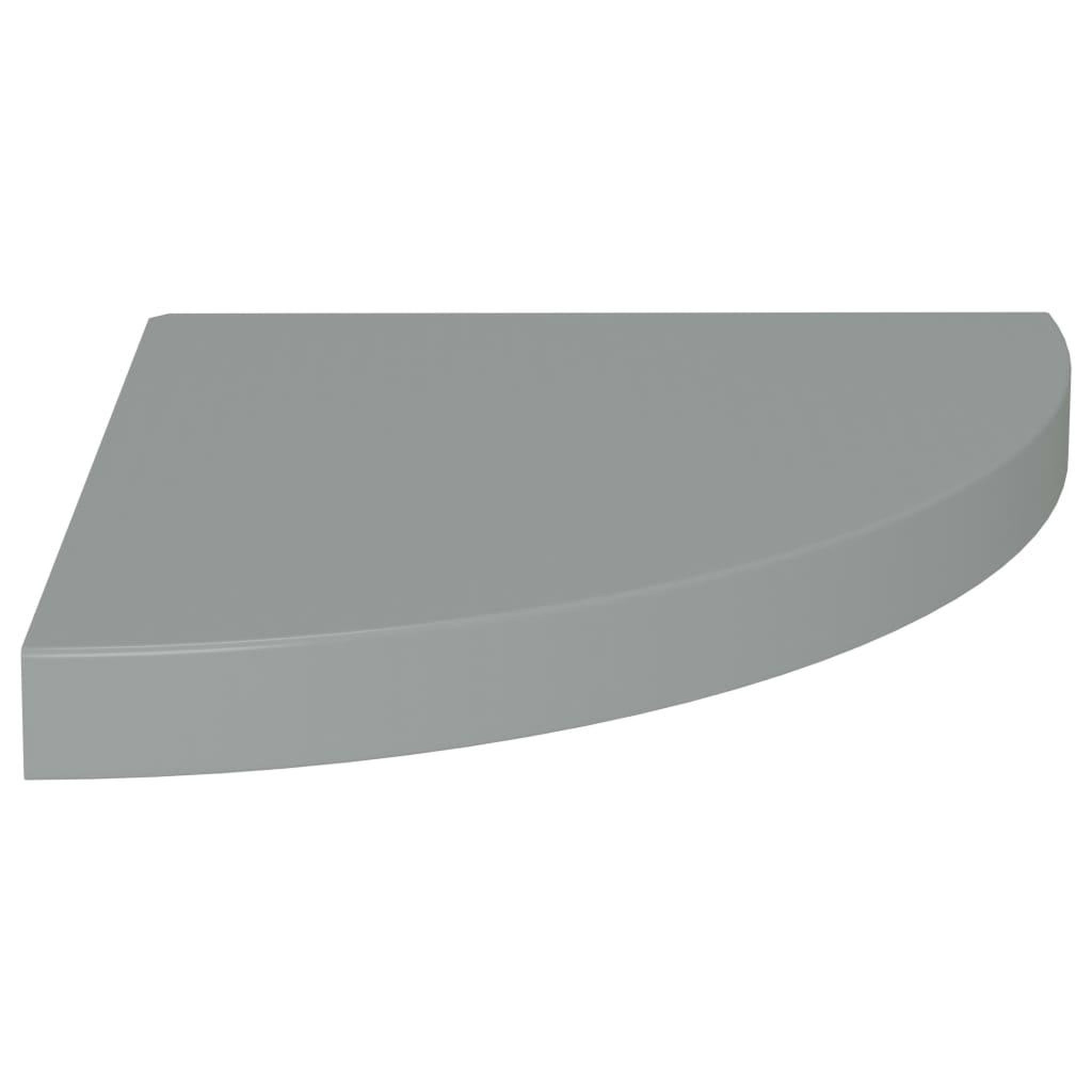 Voir la diapositive 3 : VIDAXL Etageres d'angle flottantes 4 pcs gris 35x35x3,8 cm MDF