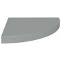 Voir la diapositive 3 : VIDAXL Etageres d'angle flottantes 4 pcs gris 35x35x3,8 cm MDF