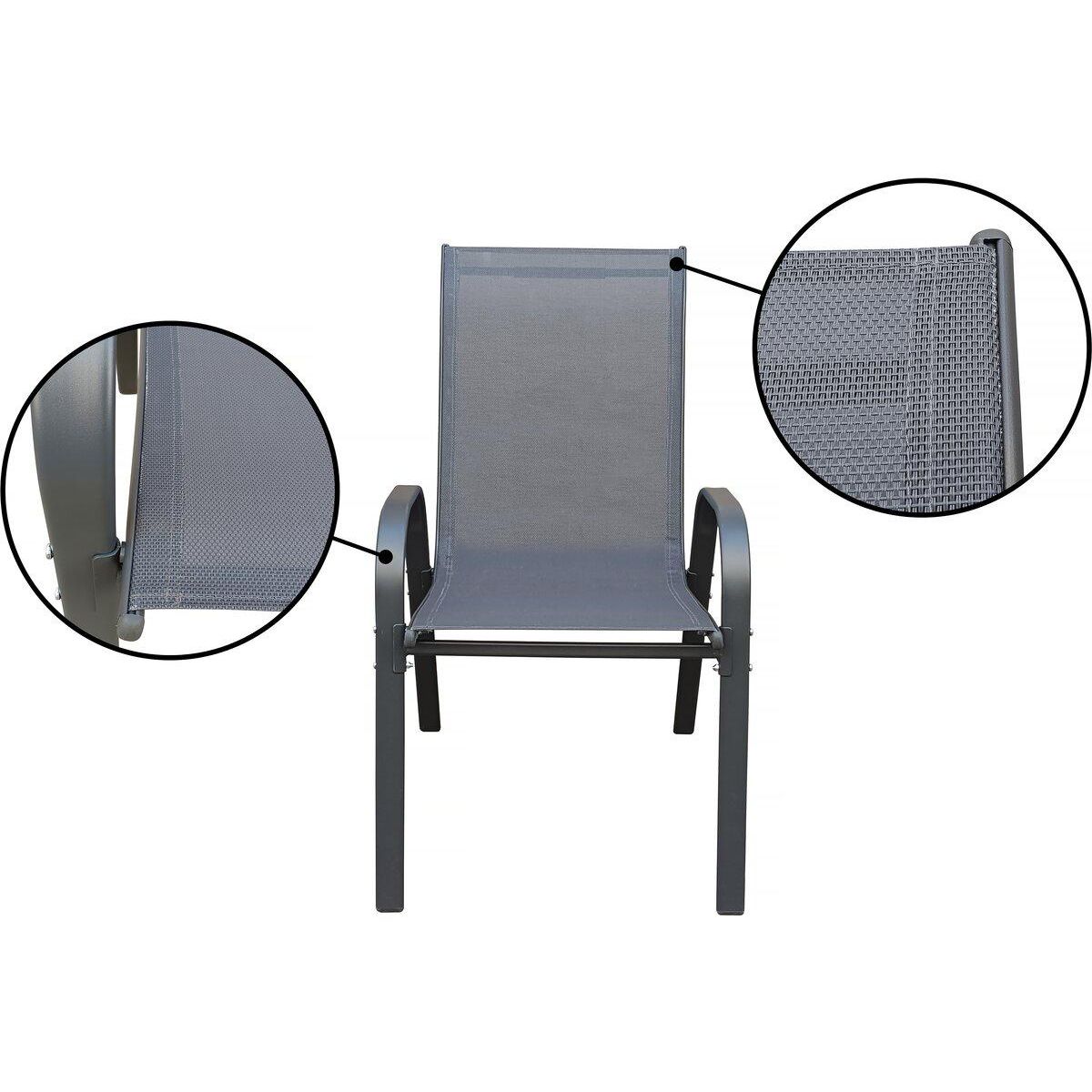 Habitat et Jardin Salon de jardin repas 8 places  Cordoba XL 180  - Gris