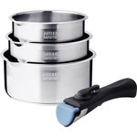 ELECTROLUX Batterie de cuisine de 3 casseroles 16-18-20 cm + poignée