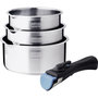 Voir la diapositive 1 : ELECTROLUX Batterie de cuisine de 3 casseroles 16-18-20 cm + poignée