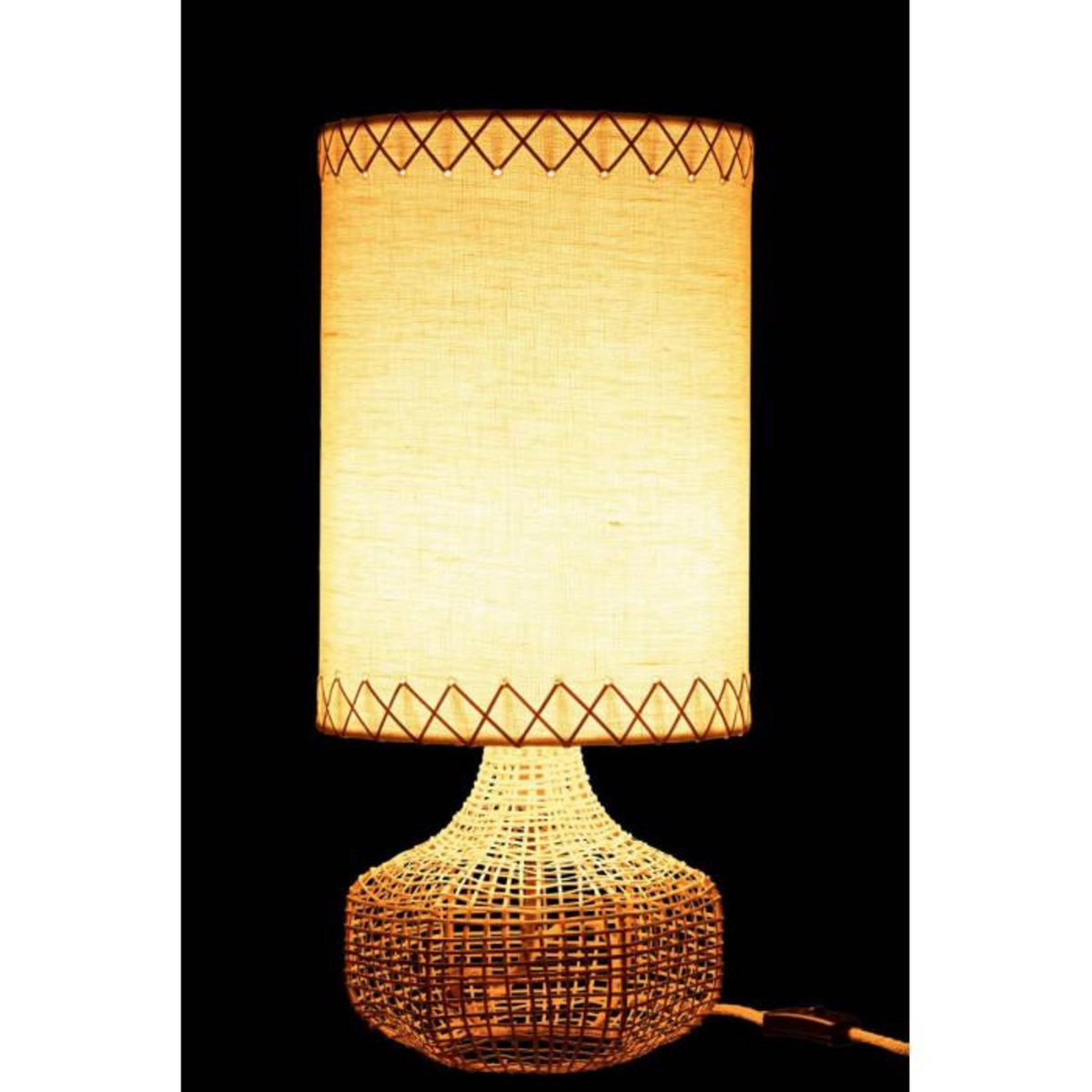 Paris Prix Lampe à Poser en Lin  Ibiza  40cm Blanc