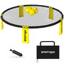 Voir la diapositive 4 : HOMCOM Jeu de plage Spikeball - set complet filet, 3 balles, pompe, sac transport - noir jaune