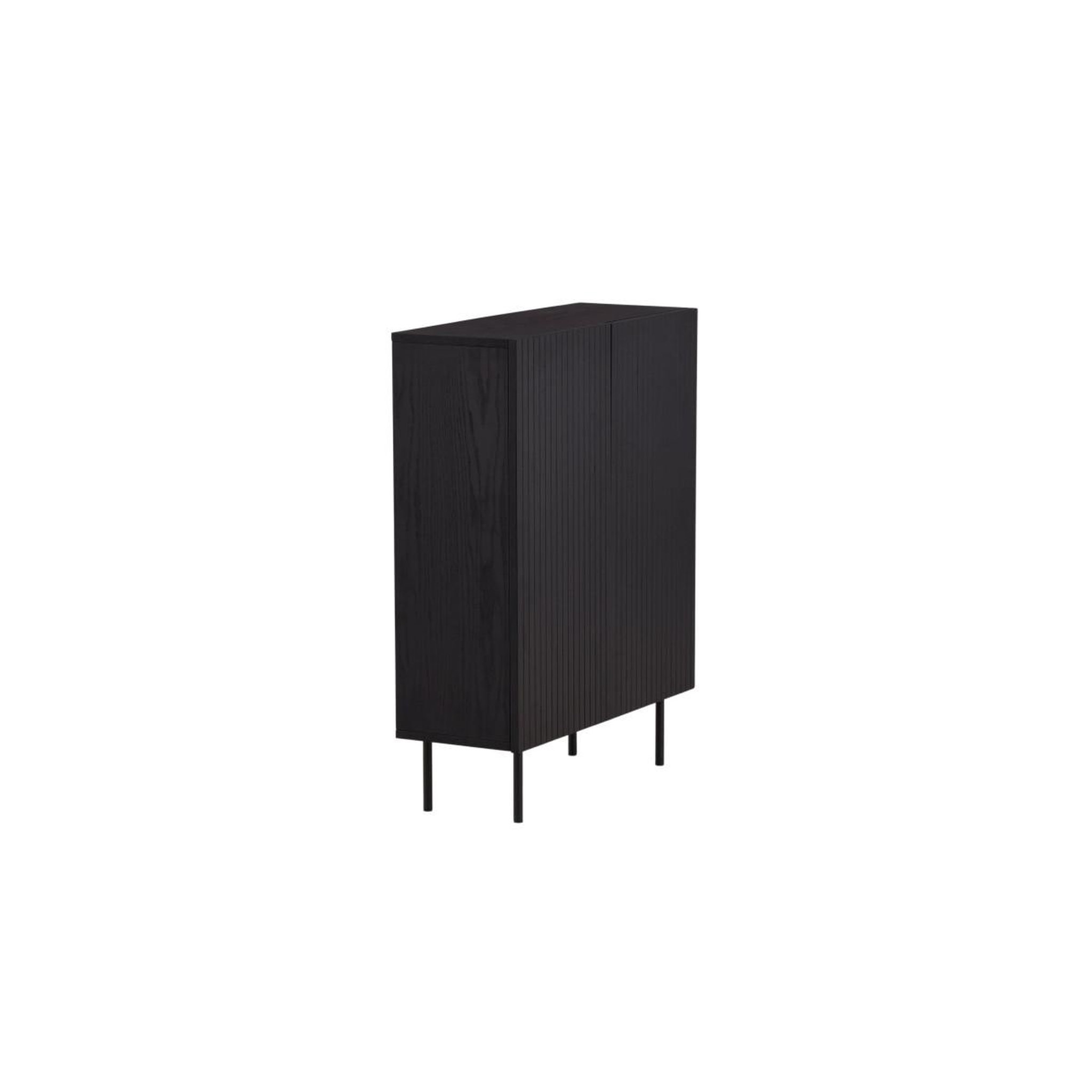 Voir la diapositive 2 : Paris Prix Buffet design nervuré  bjorkon  103cm noir