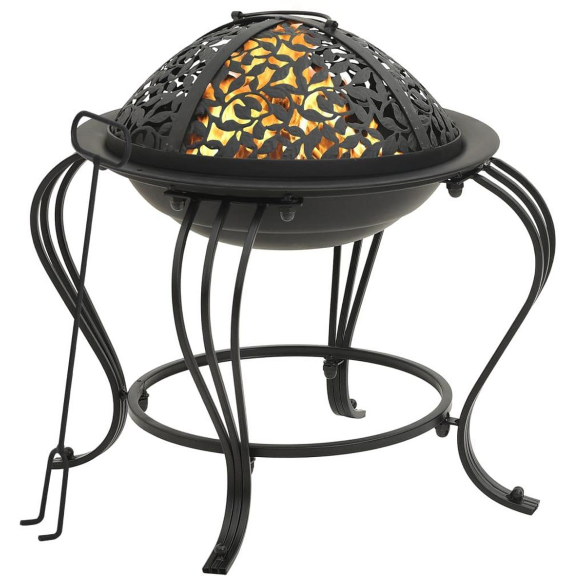 VIDAXL Foyer avec tisonnier 49 cm acier