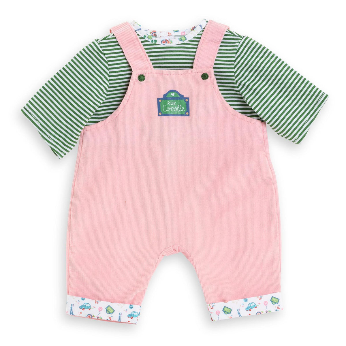 Corolle T-shirt et Salopette Manches Longues Week-end à Paris pour poupon 42 cm