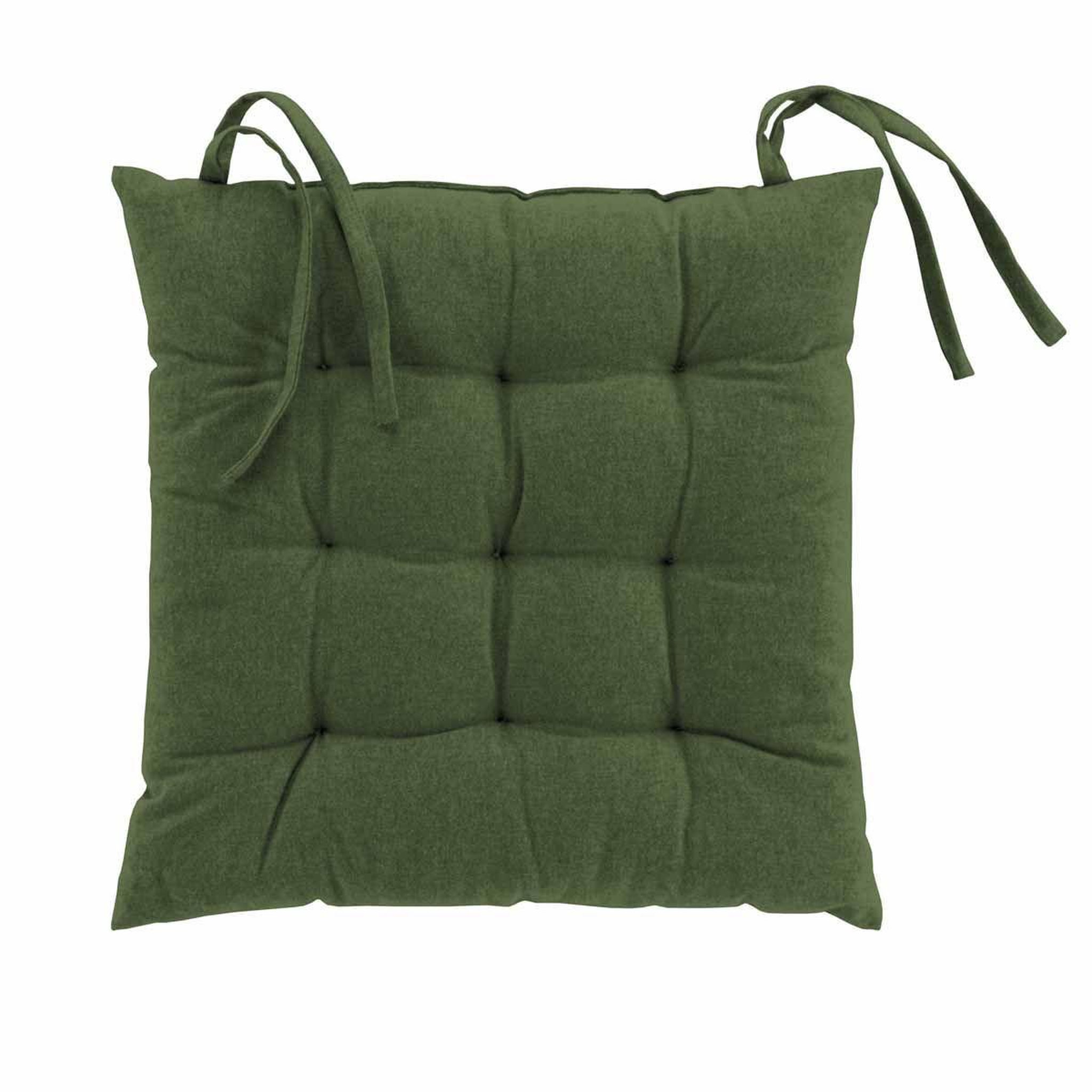 Voir la diapositive 2 : Douceur d'Intérieur Coussin de Chaise  Mistral  40x40cm Vert