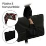 Voir la diapositive 4 : VIVEZEN Table de massage pliante 3 zones en bois foncé avec panneau Reiki + Accessoires et housse de transport - Noir