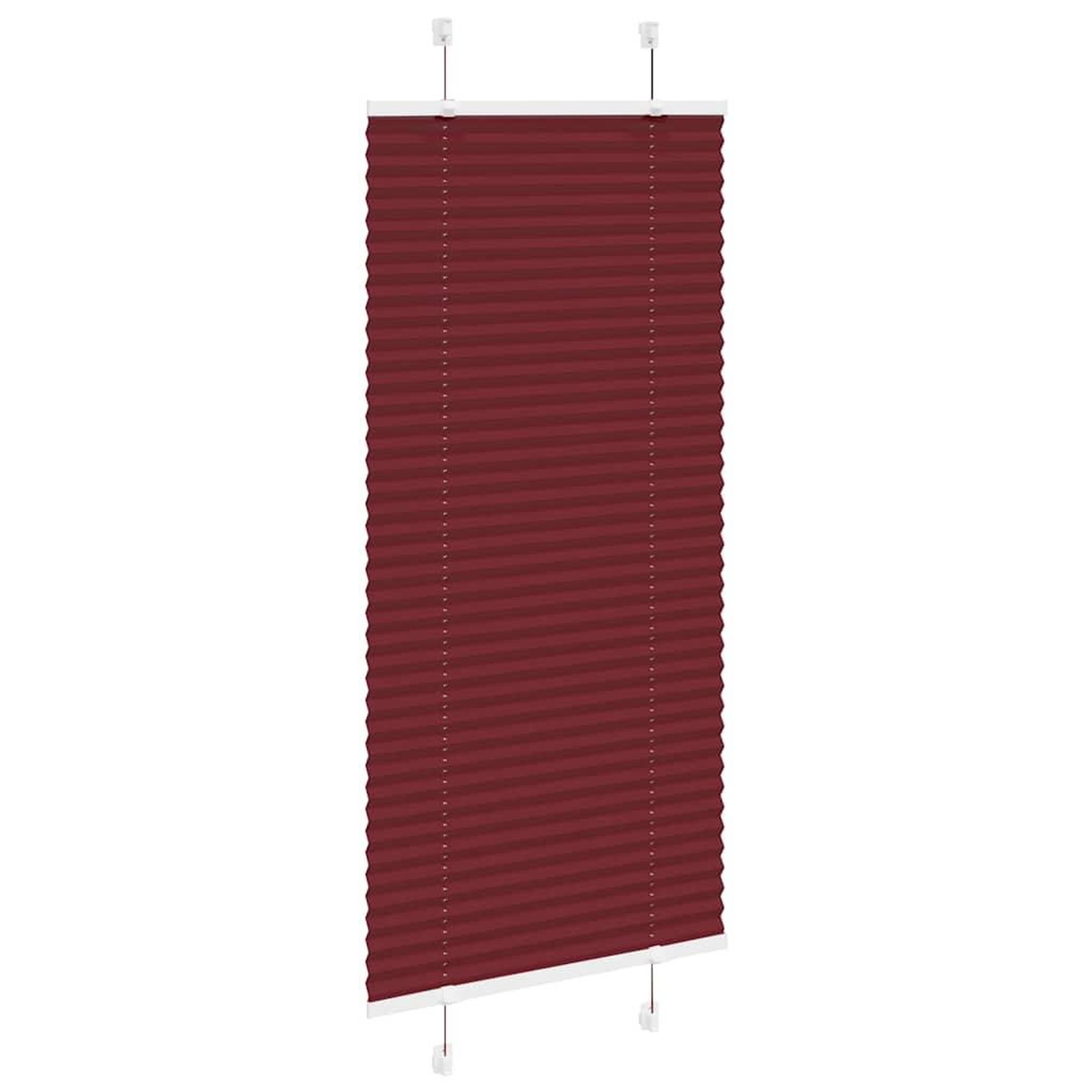 Voir la diapositive 3 : VIDAXL Store plisse rouge bordeaux 65x100 cm largeur du tissu 64,4 cm
