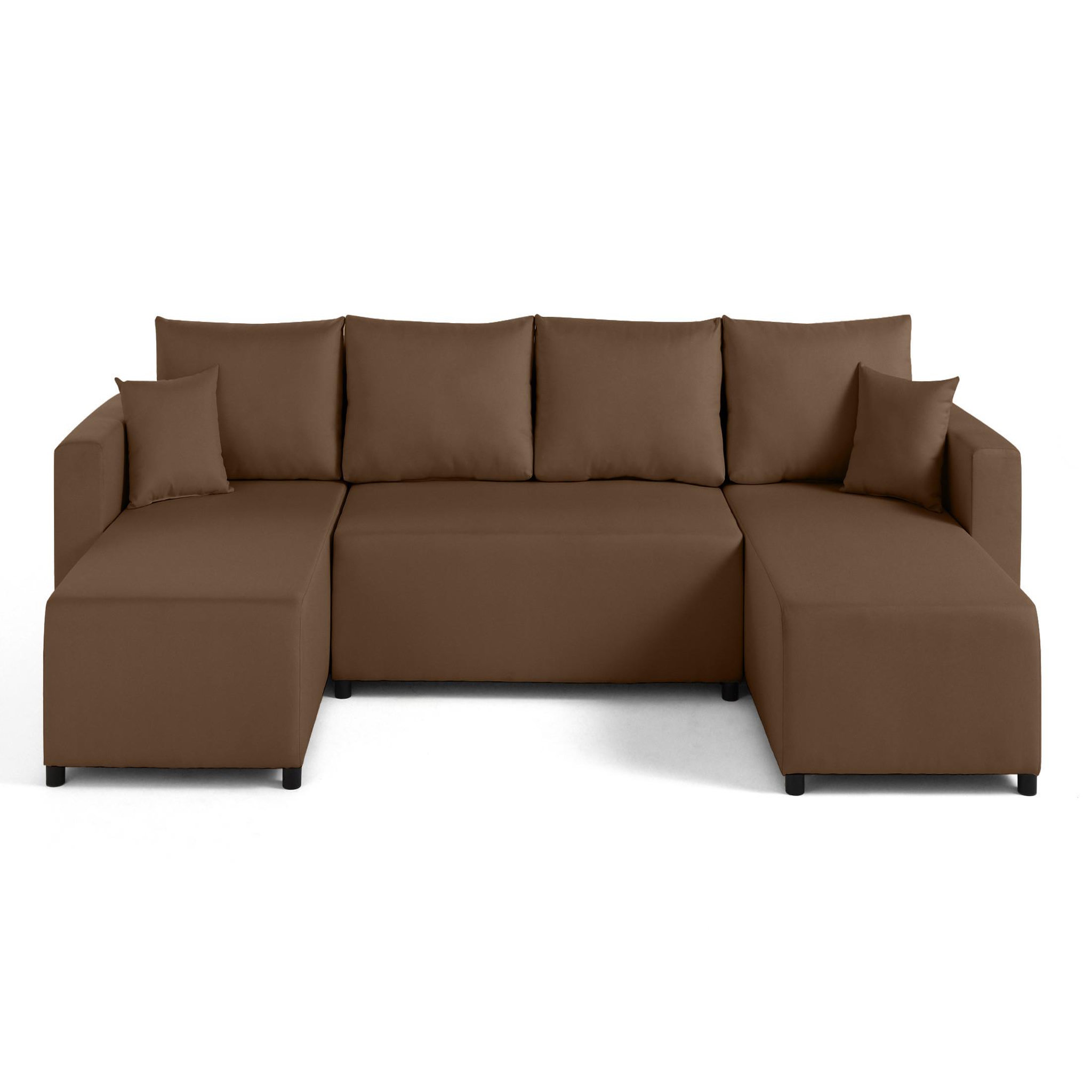 Voir la diapositive 1 : BEST MOBILIER Regala - canapé panoramique - 7 places - convertible avec coffre - en tissu