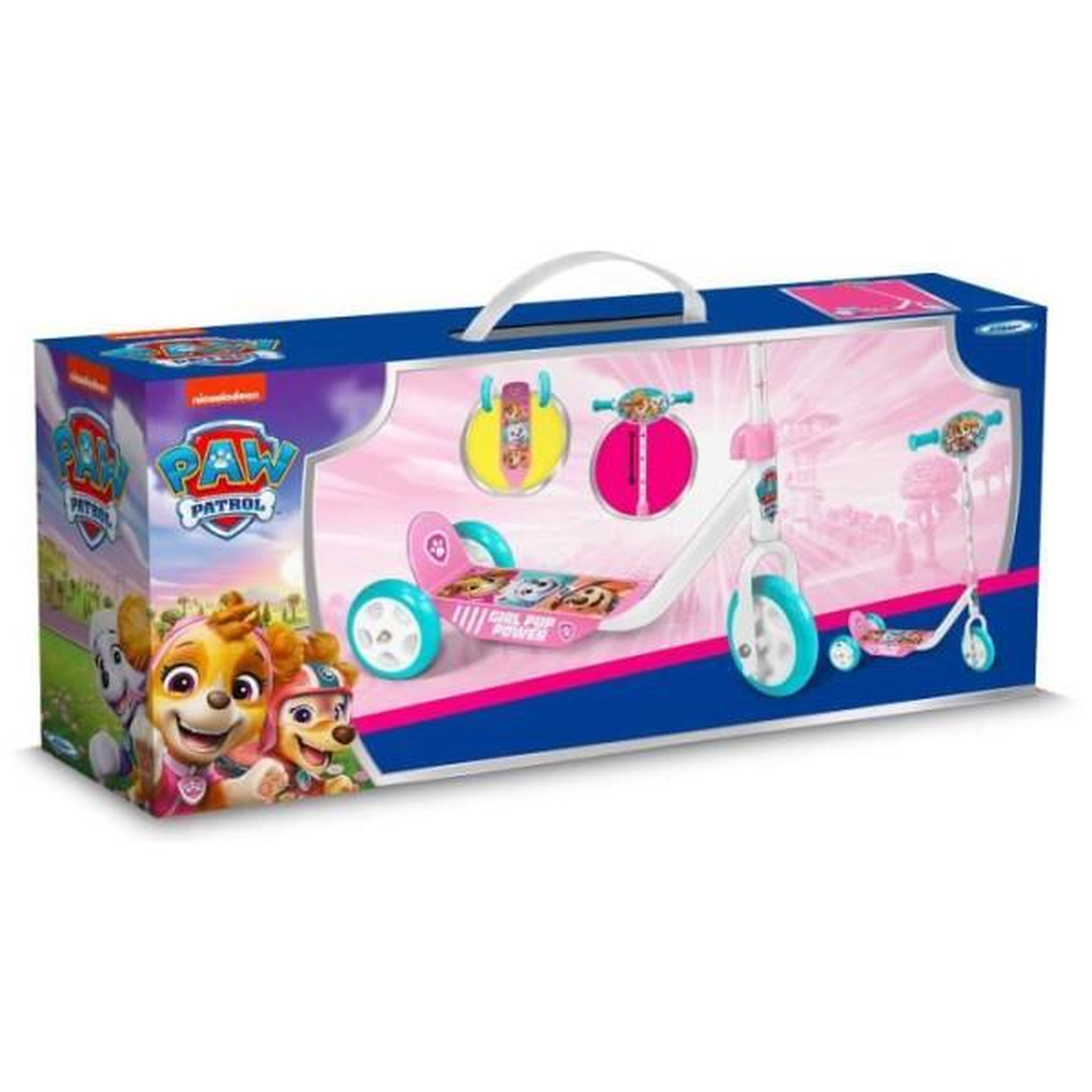 Voir la diapositive 4 : STAMP Trottinette 3 roues - PAT'PATROUILLE - Rose