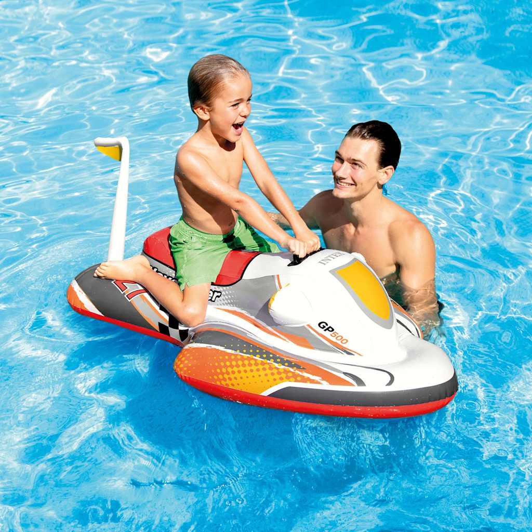 Voir la diapositive 4 : INTEX Bouée Gonflable  Scooter 1 Place  117cm Rouge