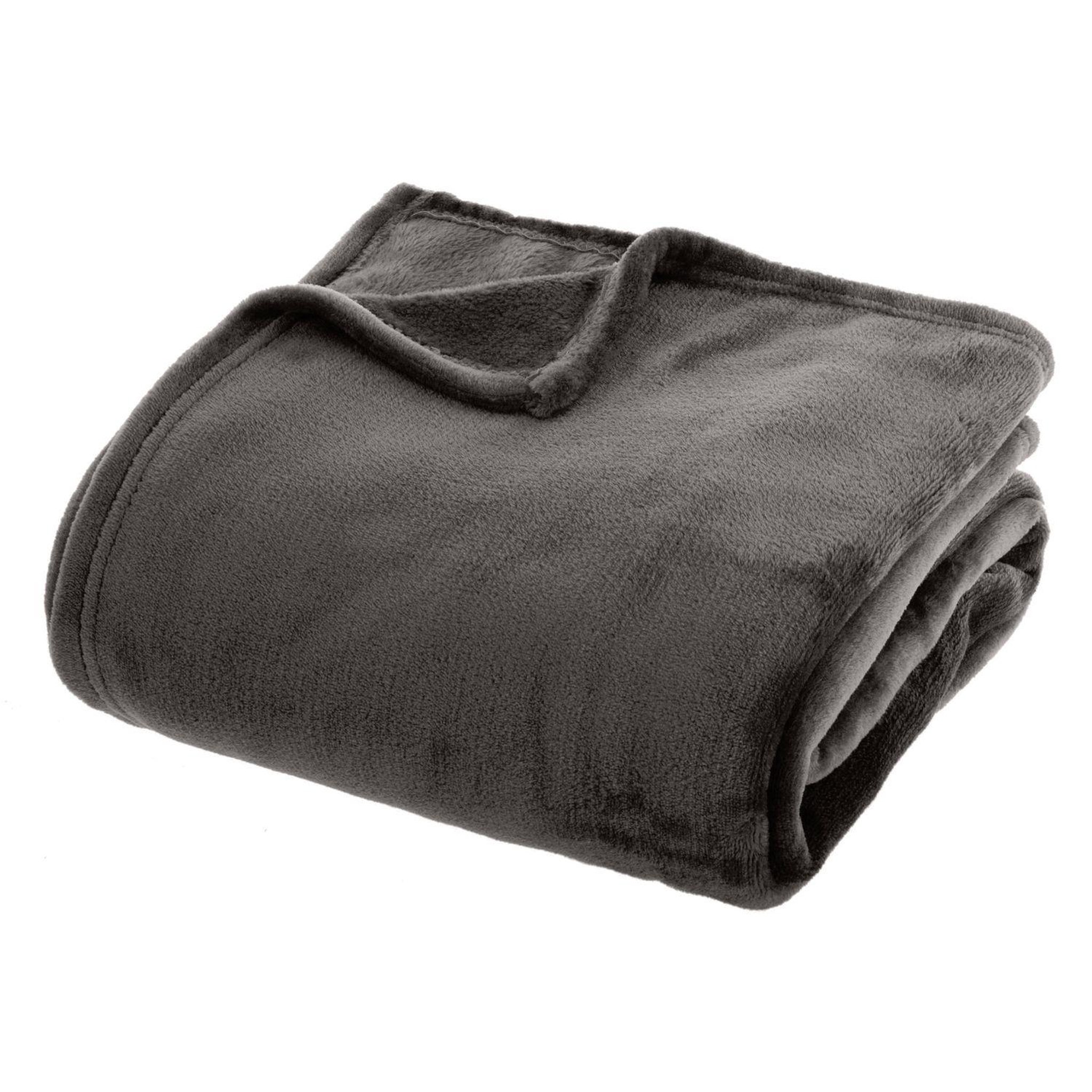 Voir la diapositive 1 : ATMOSPHERA Grand Plaid en flanelle uni