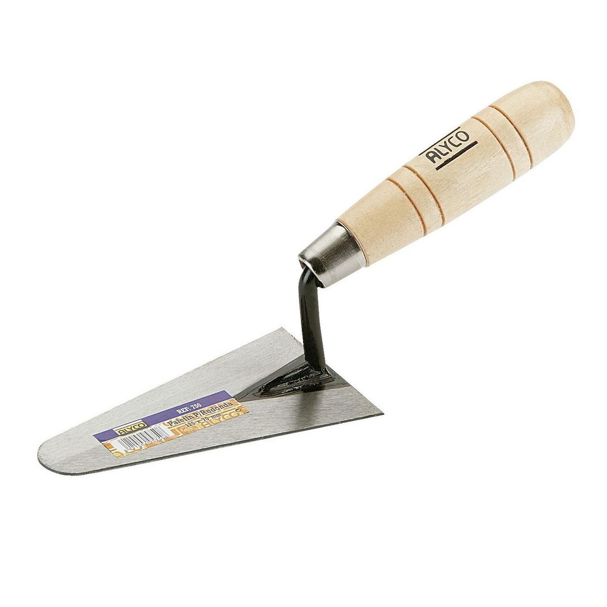 ALYCO Truelle pointe ronde manche en bois  125 x 70 mm