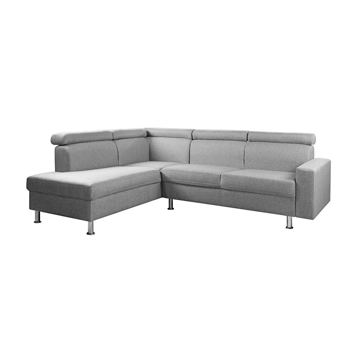 Canapé d'angle 4-5 places fixe avec LED - TOMY - angle gauche