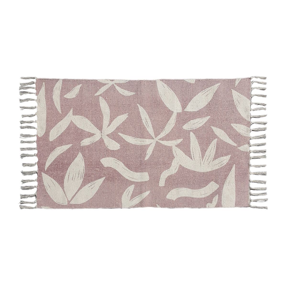 Tapis déco en coton motif floral COMFY