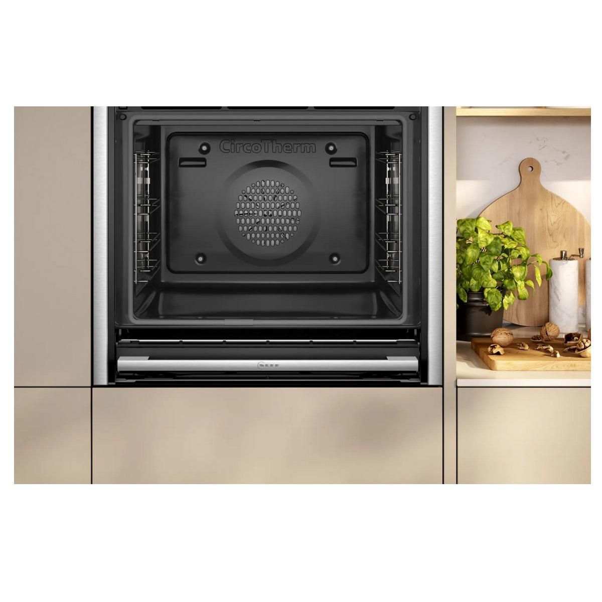 Neff Four intégrable combi vapeur 71l 60cm a+ pyrolyse noir - B64VT73N0