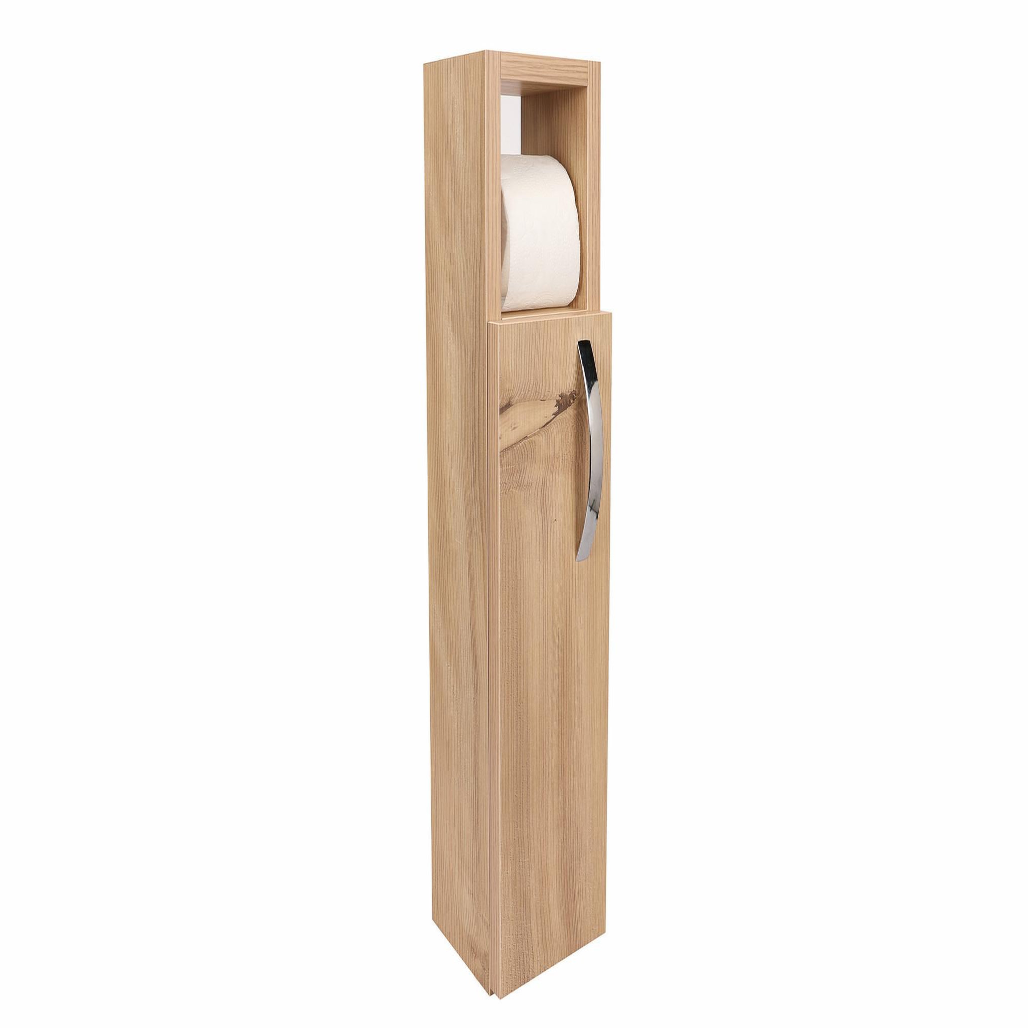 Voir la diapositive 4 : Habitat et Jardin Meuble support pour papier toilette en bois  star  - 15 x 12 x 65 cm - marron