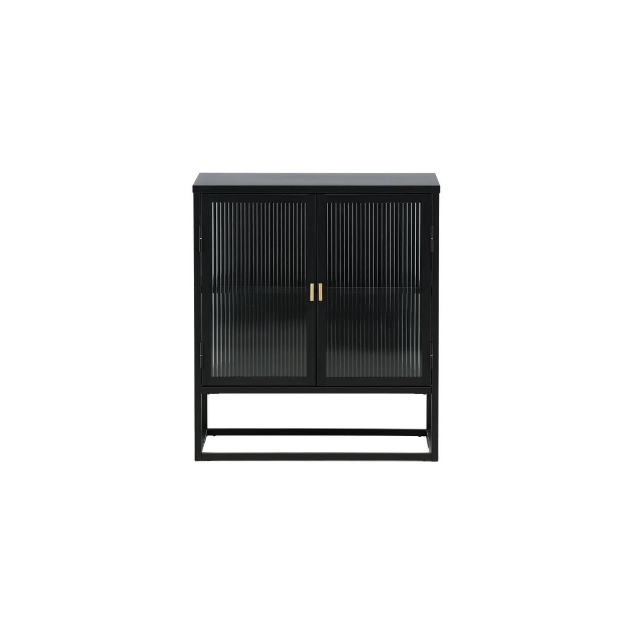 Voir la diapositive 2 : Paris Prix Vitrine 2 portes design  garis  80cm noir