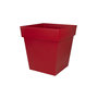 Voir la diapositive 1 : Eda Pot de fleur carré Toscane 49,5 x H.52,5 cm - Rouge rubis - Eda
