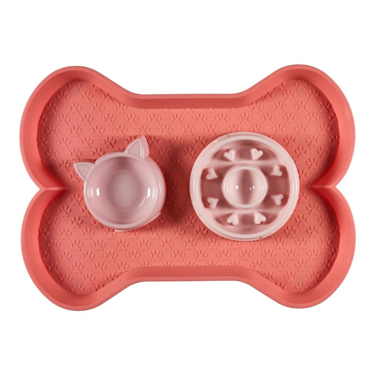 Paris Prix Tapis Antidérapant Gamelle  Os  58cm Rose