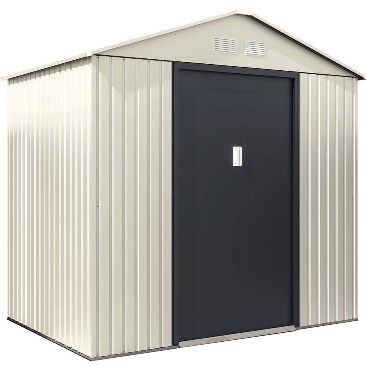 Habitat et Jardin Abri de jardin métal  Nebraska  - 5,29 m2 (4,83 m2 au sol) - Beige