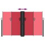 Voir la diapositive 5 : VIDAXL Auvent lateral retractable rouge 140x1200 cm