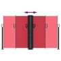 Voir la diapositive 5 : VIDAXL Auvent lateral retractable rouge 140x1200 cm