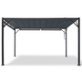 Voir la diapositive 4 : ID MARKET Pergola édition luxe lames orientables 3x4 M et 4 stores gris anthracite