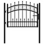 Voir la diapositive 2 : VIDAXL Portail et sommet de lance Noir 103x120 cm Acier enduit poudre