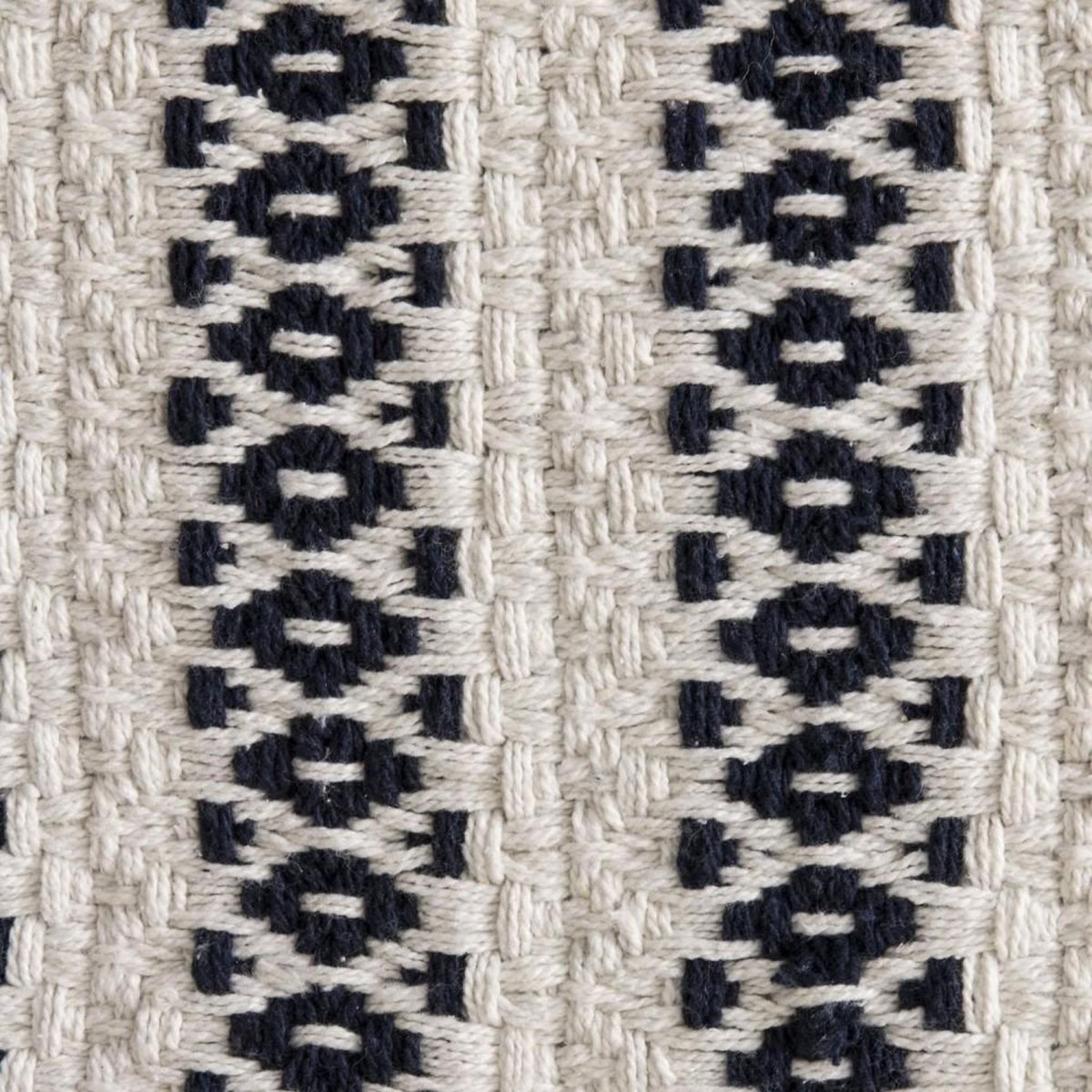 The Home Deco Factory Tapis rectangle beige motifs noir 120x170 cm