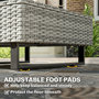 Voir la diapositive 4 : OUTSUNNY Salon de jardin d'angle 5 places méridienne relevable bout canapé table