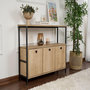 Voir la diapositive 3 : Habitat et Jardin Buffet en bois  Solace  - 120 x 30 x 77 cm - Beige