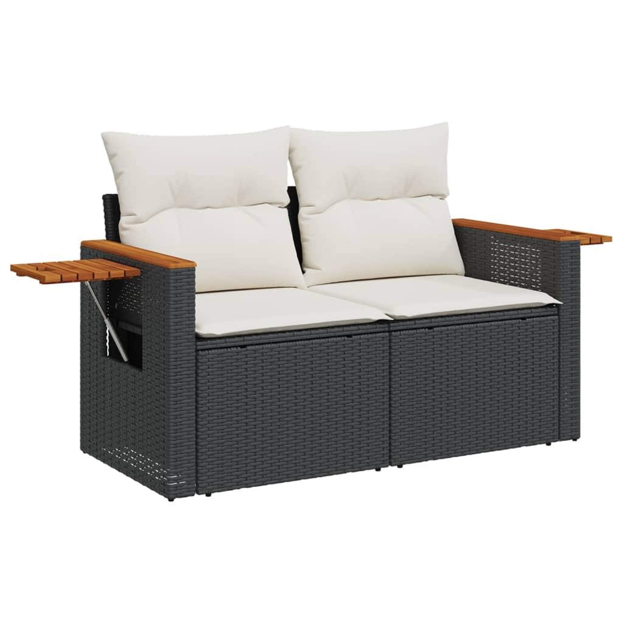 Voir la diapositive 5 : VIDAXL Salon de jardin 10 pcs avec coussins noir resine tressee