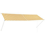 VIDAXL Auvent retractable 350x150 cm Jaune et blanc