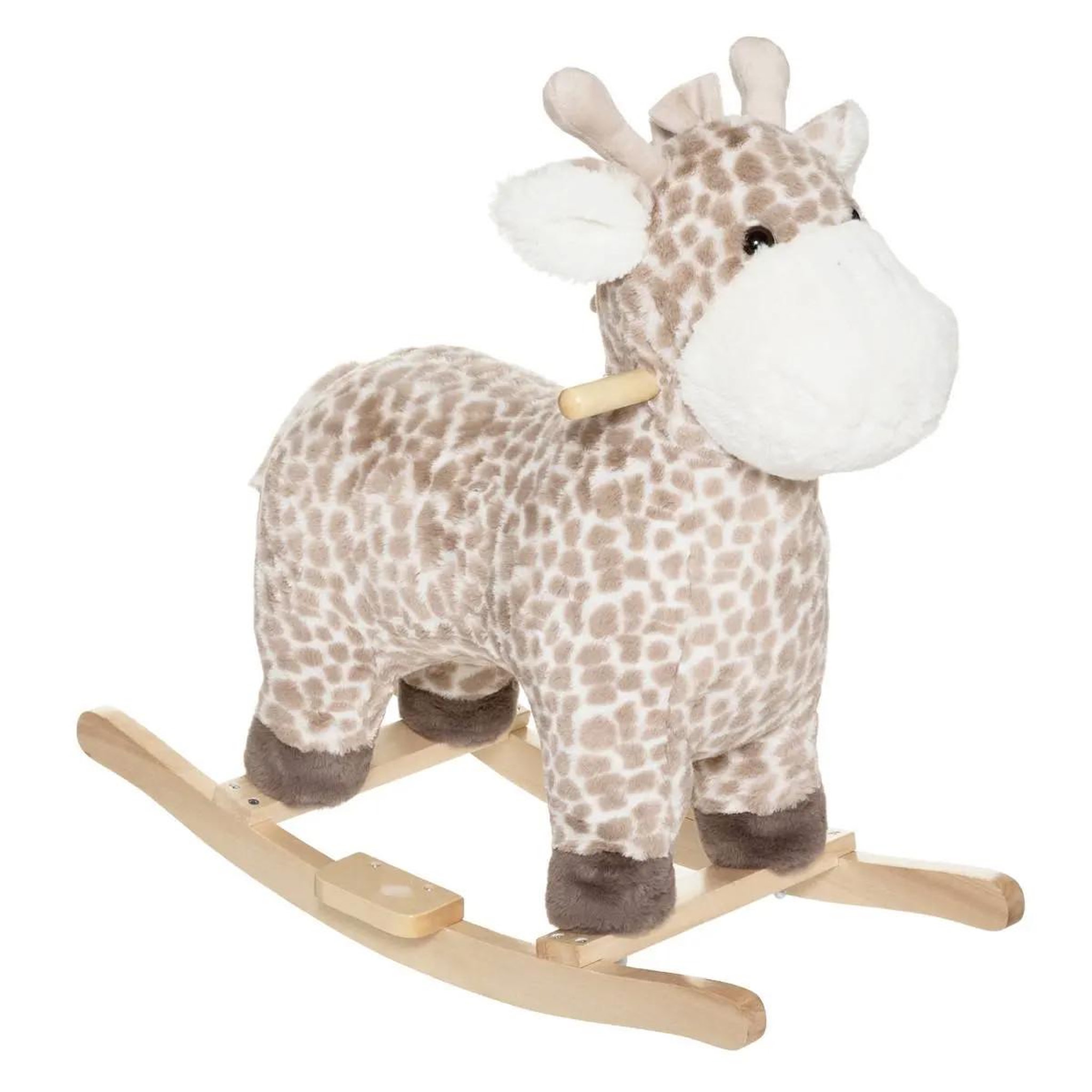 Atmosphera Kids Fauteuil à bascule enfant  girafe  64cm naturel