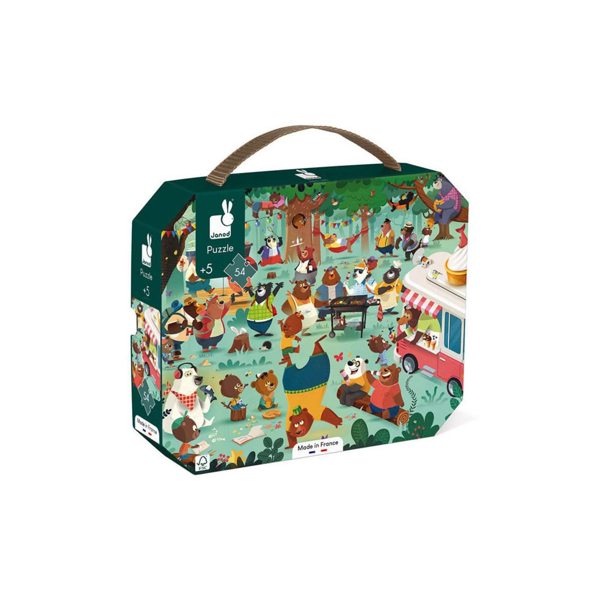 Juratoys-Janod Puzzle la cousinade des ours 54 pc