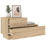 Voir la diapositive 4 : VIDAXL Table de chevet avec lumieres LED chene sonoma 70x36x40,5 cm