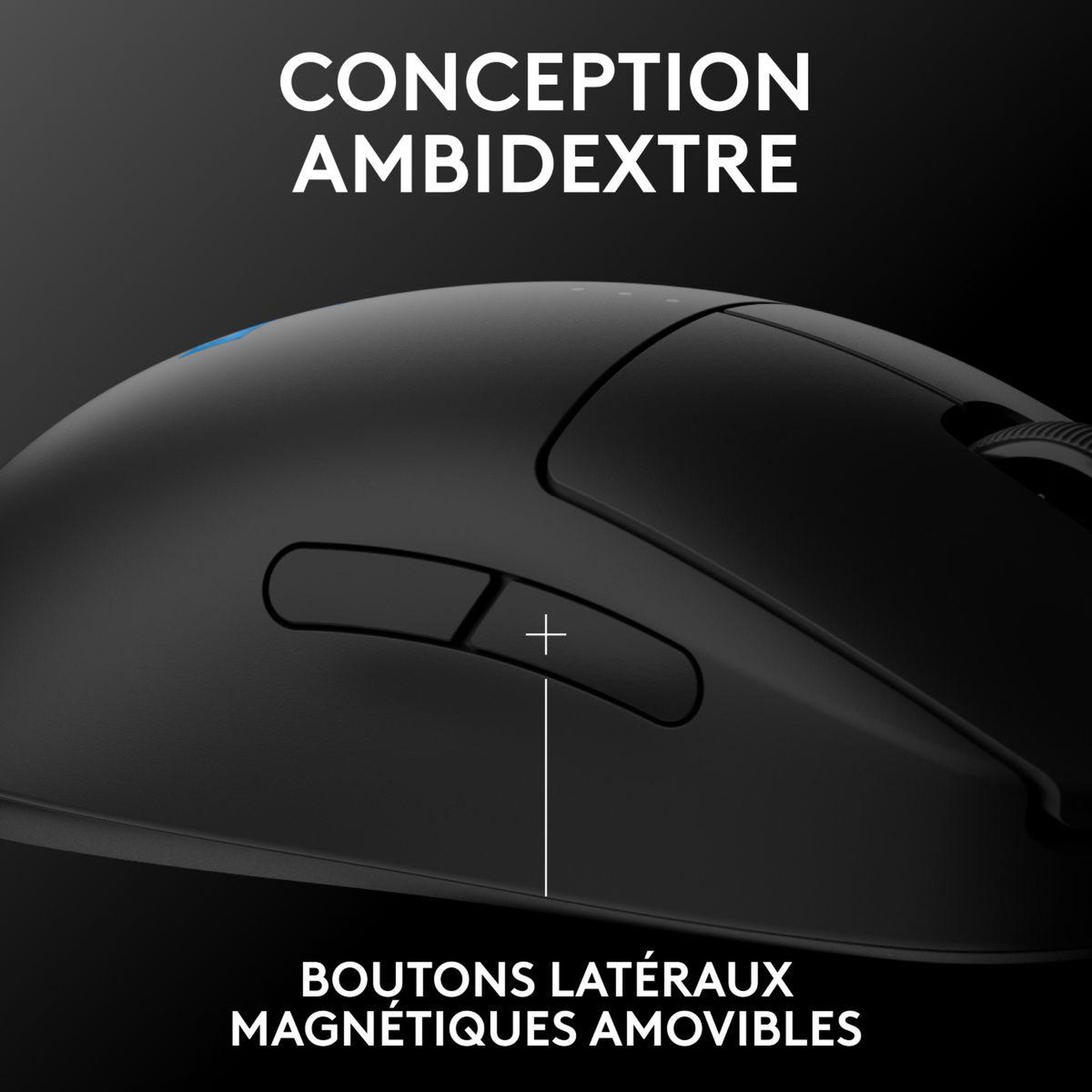 Voir la diapositive 3 : Logitech Souris gamer sans fil pro 2 lightspeed noir + pochette + dongle 8k hz