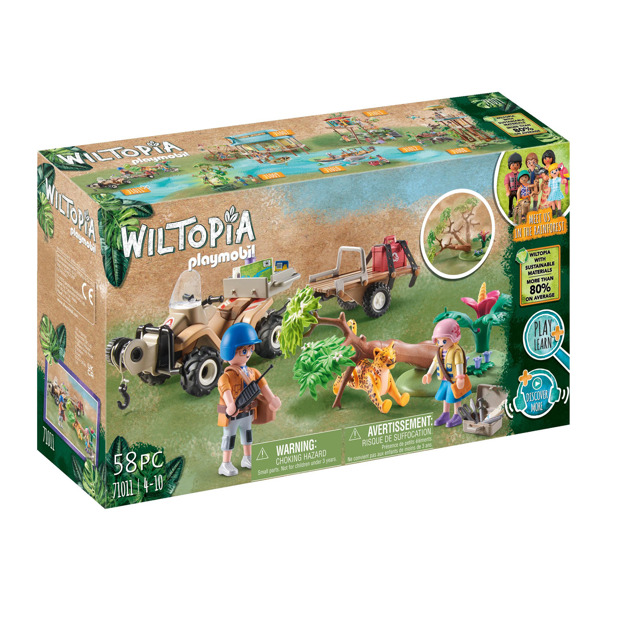 PLAYMOBIL 71011 - Quad de secours pour animaux Wiltopia