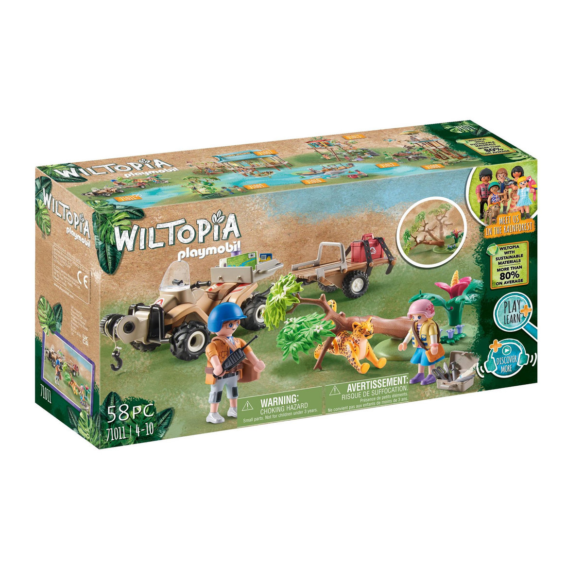 PLAYMOBIL 71011 - Quad de secours pour animaux Wiltopia
