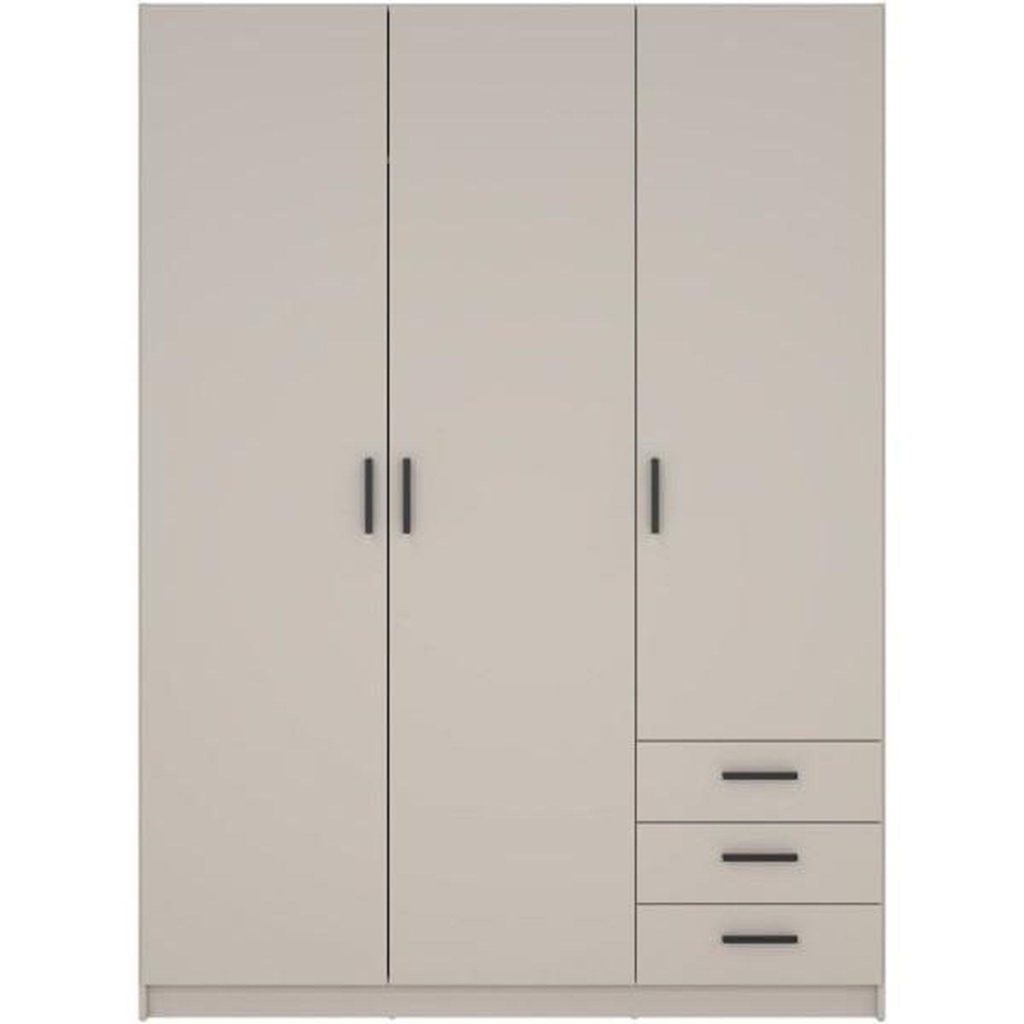 MARKET24 Armoire VEGA - Décor cachemire - 3 portes + 3 tiroirs - L 147 x P 49,8 x H 200,4 cm